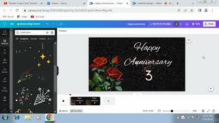 Happy Anniversary greeting card in canvaHappy Anniversary card bnany Ka asan tariqa CanvaTutorial [upl. by Gaige]