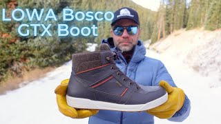 Lowa Bosco GTX Boot Review  Stylish Winter Boots with GoreTex Panda [upl. by Yeltsew171]