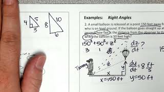 Calculus Related Rates Right Triangles and Shadows [upl. by Koressa]