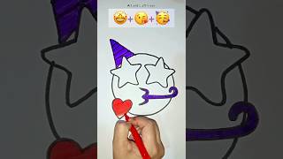 Emojis mixing art 🎨 🎭 shorts trending emojis drawing emojischallange youtubeshorts [upl. by Sicular]