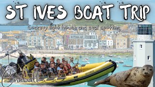 Boat trip round St Ives bay Godrevy light house and SEALS  in Cornwall [upl. by Ffirahs]