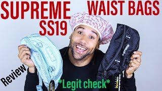 SUPREME SS19 WAIST BAG REVIEW LEGIT CHECK [upl. by Aihsined]