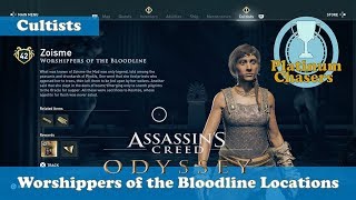 Worshippers of the Bloodline  Cultist Locations  Assassins Creed Odyssey [upl. by Nessej]