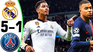 Real Madrid vs PSG 51  All Goals and Highlights  2024 🔥 MBAPPE [upl. by Gilberte330]