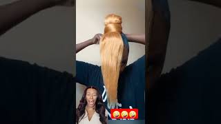 Hairdresser Reacts To 4c Blonde Ponytail Video reaction hairdresser ponytail 4chair naturalhair [upl. by Suiramad]