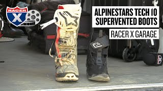 Racer X Garage Alpinestars Tech 10 Supervented Boots [upl. by Pennie]