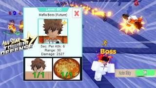 Level 80 Mafia Boss Tsunayoshi Beating Challenge 3  3 Units Showcase  All Star Tower Defense [upl. by Aleac328]