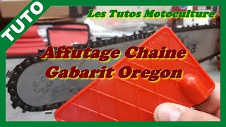 Affutage chaine tronconneuse EP7  Gabarit Angle OREGON 90610A [upl. by Thacker]