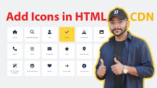 How to Use Font Awesome Icon on HTML Website using CDN  Complete Tutorial [upl. by Ennairod714]