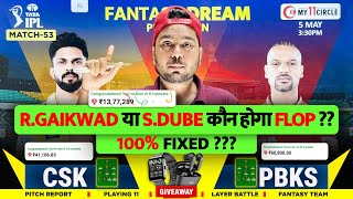 PBKS vs CSK Dream11 Prediction  PBKS vs CSK Dream11 Team  Dream11  IPL 2024 Match  53 Prediction [upl. by Nwahsak]