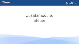 Zusatzmodul Steuer MeinBüro [upl. by Nariko]