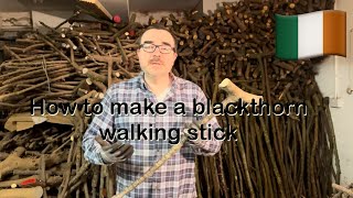 How to make a blackthorn walking stick from start to finish  Irish stick making by McCaffreyCrafts [upl. by Niamjneb]