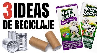 3 IDEAS CRIATIVAS CON BASURAMANUALIDADES CON RECICLAJE [upl. by Frere]