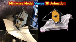 JWST Deployment Model Versus 3D Animation James Webb Space Telescope [upl. by Sucramed94]