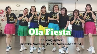 Ola Fiesta  Line Dance  Nusa Indah Class Choreo Riezka Novalia INA  November 2024 [upl. by Arraek98]