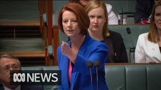 Julia Gillards misogyny speech in full 2012  ABC News [upl. by Attenhoj]