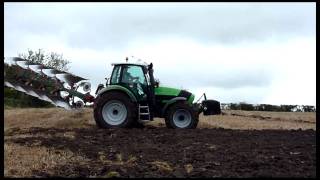 Deutz Fahr TTV 620 and M650 Ploughing [upl. by Hnib248]