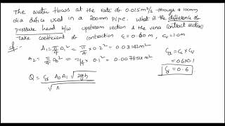 problem no 1 orifice meter  FLUID MECHANICS  ETUTION [upl. by Etnod]