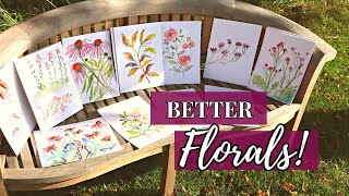 Tips for Creating Loose Watercolour Floral Paintings [upl. by Okoy]