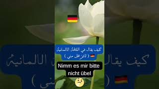 كيف يقال في اللغه الالمانيه🇩🇪 لاتزعل مني  deutschland deutschlernen [upl. by Davida312]