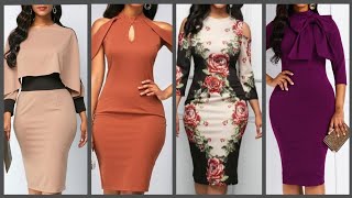 latest Bodycon pencil dresses collection for women [upl. by Rosalie629]