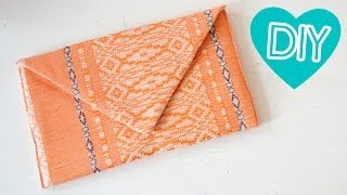 DIY Anleitung Envelope Clutch einfach selber nähen  Nähen für Anfänger [upl. by Bucky519]