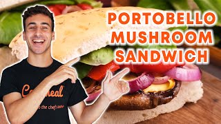 Portobello Mushroom Sandwich Recipe With HOMEMADE Garlic Aioli [upl. by Renee]