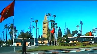 JE CONDUIS DANS MARRAKECH جولة في أجمل شوارع مراكش والمدينة القديمة [upl. by Dowski]