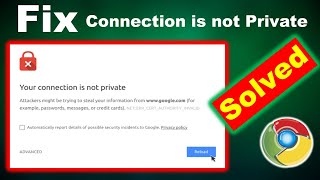 How To Fix Your Connection Is Not Private In Google Chrome  Your Connection is Not Private [upl. by Pickar803]