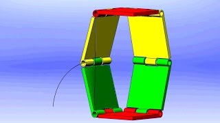 Sarrus Linkage Mechanism Animation [upl. by Ainival]