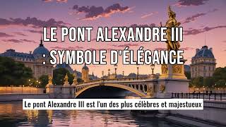 Le Pont Alexandre III  ChefdŒuvre Historique de Parisquot [upl. by Drawets]