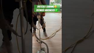 Dustless Sanding😱Buffing Refinishing Hardwood Floors Professionally￼🤌share shorts [upl. by Adnesor]