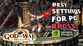 Best Setting for GOD OF WAR Ascension For Low End Pc RPCS3  Fix All Issue godofwar [upl. by Ecyar]