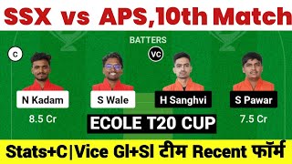 Ssx vs Aps Dream11 Prediction Ssx vs Aps Ssx vs Aps Dream11 Team Ssx vs Aps Dream11 [upl. by Ineslta]