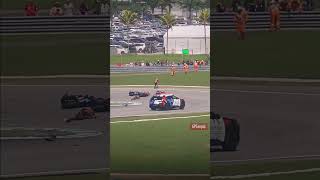 Jack Miller Brad Binder Fabio Quartararo Crash MalaysianGP 🇲🇾💥 🚩MotoGP shorts [upl. by Lukin]