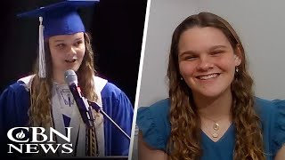 High School Valedictorian Reveals Why She Praised Jesus During Viral Speech [upl. by Farland462]