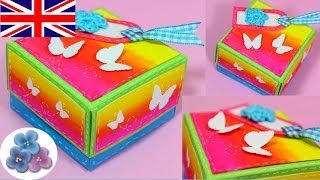 DIY How to Boxes Scrapbook Gift Box Origami Box Paper Craft Scrapbook Ideas Mathie [upl. by Donegan]