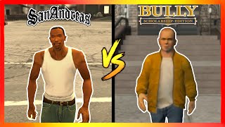 GTA San Andreas vs Bully  Ultimate FaceOff 🔥 Physics AI amp Details Comparison [upl. by Anelis99]