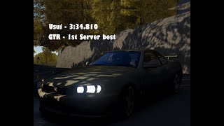 Usui Touge  Valid R34GTR 334810  Server 1st best run  AC [upl. by Anastassia]