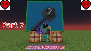 Getting The Mace Minecraft 121 Hardcore 7 [upl. by Hisbe419]