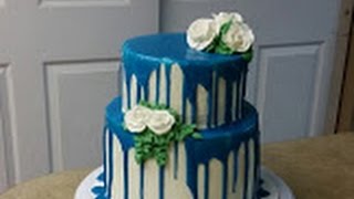 2 TIER Drip Cake Cake Decorating [upl. by Chapin530]