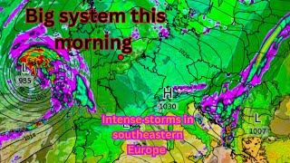 Storm systems to affect Europe on Sunday September 29th and onward [upl. by Notnarb]