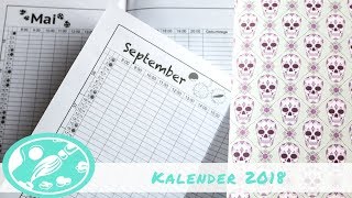 Kalender 2018  PDF zum ausdrucken Heft selber binden DIY [upl. by Okkin]