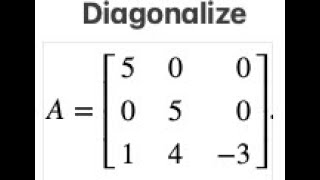 Linear Algebra Diagonalizing a 3x3 matrix [upl. by Eirojram]