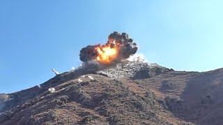 1000 lb JDAM GBU32 JDAM Dropped in Mangwal Valley Kunar Province in HD [upl. by Adnor]