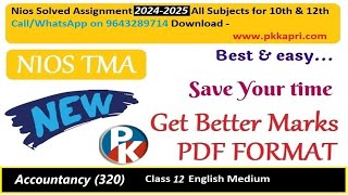 Nios Business Studies 319 Solved Assignment 2025  NIOS TMA Answer 202425 Business 319 Class 12 [upl. by Dloniger870]