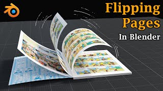 Flipping Pages Animation In Blender  Easy Step By Step Tutorial  Books  Magazines  Diaries etc [upl. by Prince]