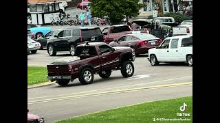 Squatted Trucks Take Over Rod Run [upl. by Aicek]