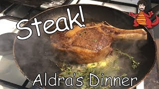 Aldras Dinner  Steak Cote de Boeuf w Potatoes Anna [upl. by Goober]