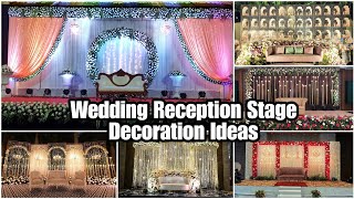 50 wedding reception stage decoration ideaswedding reception decoration ideasreception stage decor [upl. by Leanna873]